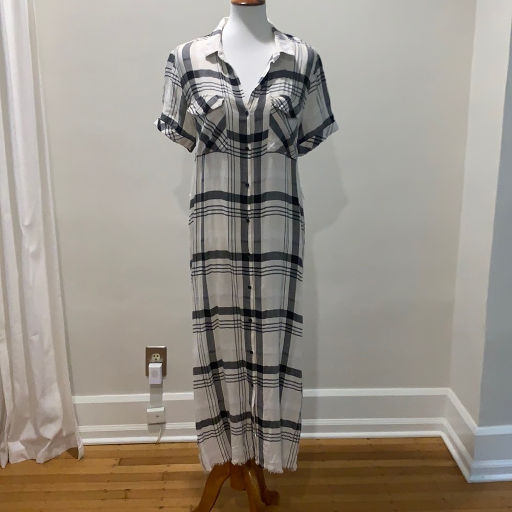 Women's Linen Belted Maxi Dress
